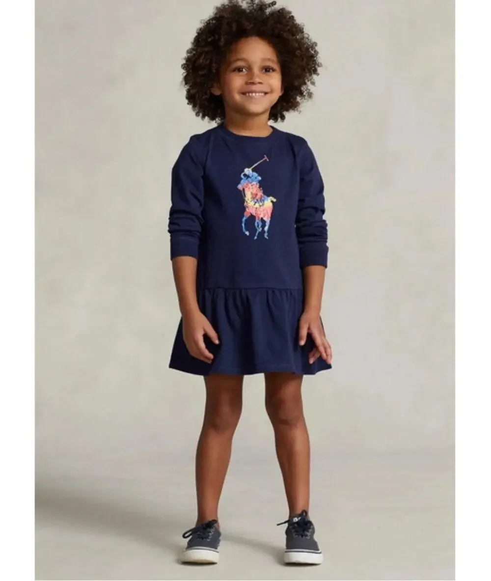 Polo Ralph Lauren Navy Rainbow Big Pony Dress